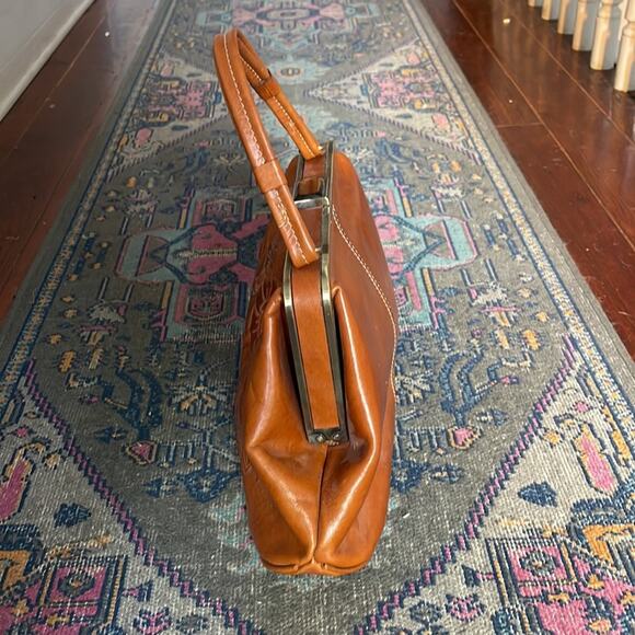 Patricia Nash Macerata tooled leather rose frame bag purse handbag - Picture 5 of 11